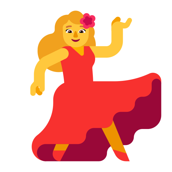 Woman Dancing Flat Default Vector
