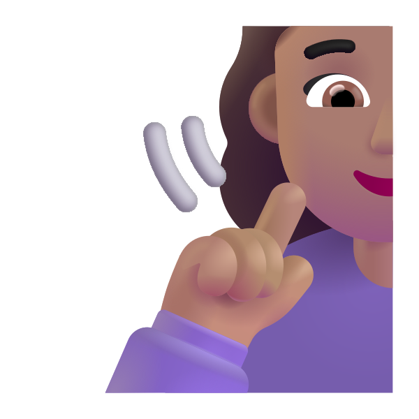 Woman Deaf Color Medium Vector