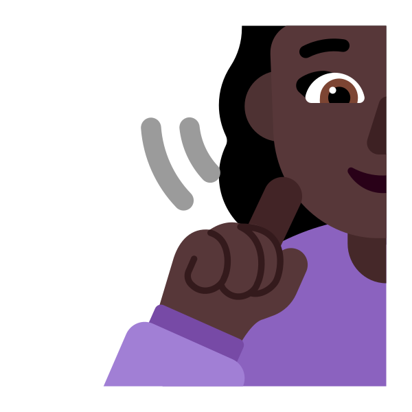 Woman Deaf Flat Dark Vector