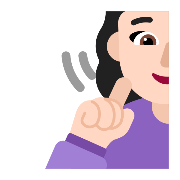 Woman Deaf Flat Light Vector