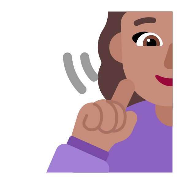 Woman Deaf Flat Medium