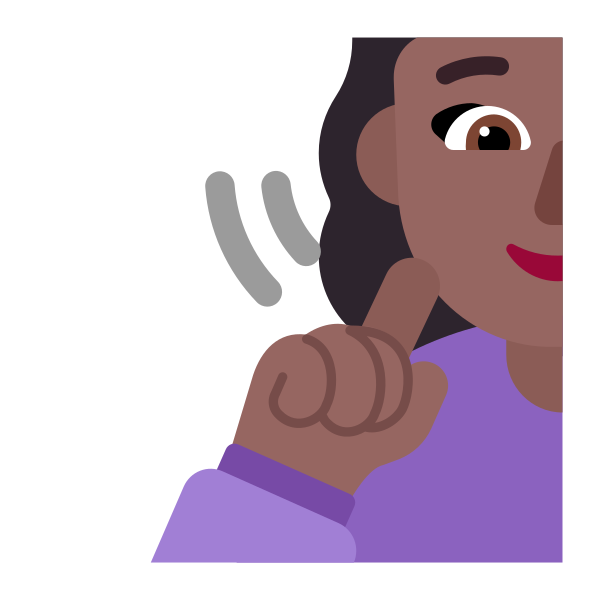 Woman Deaf Flat Medium Dark Vector