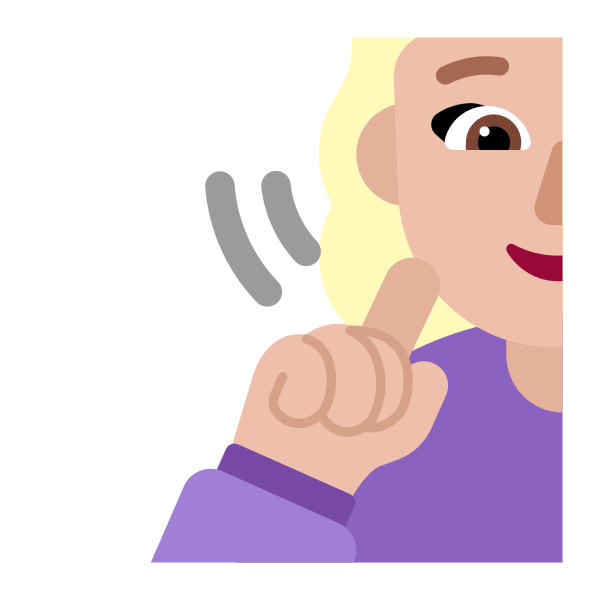 Woman Deaf Flat Medium Light Vector
