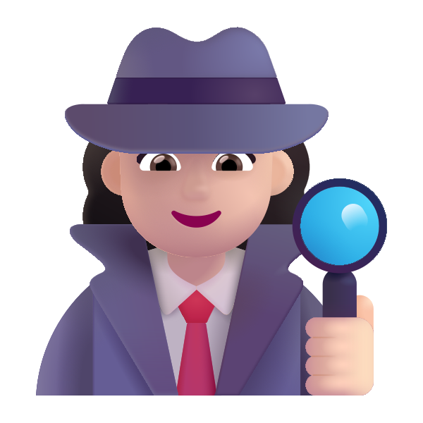 Woman Detective Color Light Vector