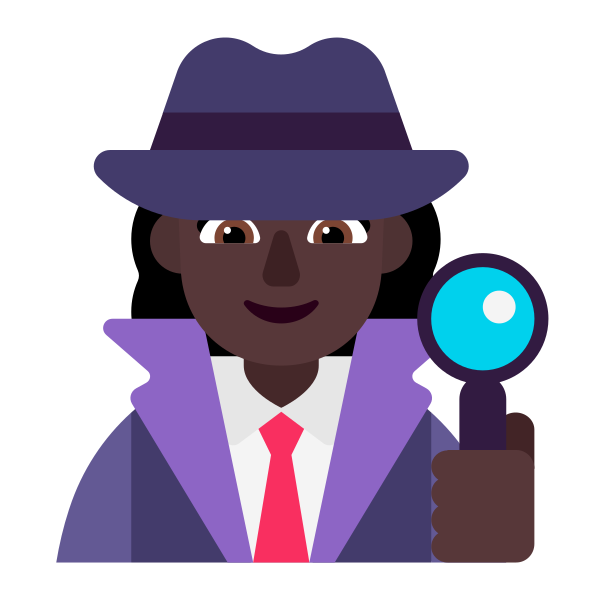 Woman Detective Flat Dark