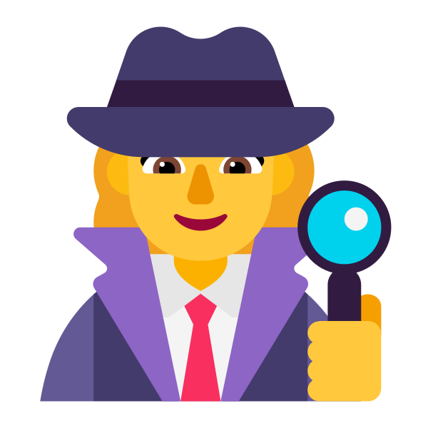 Woman Detective Flat Default Vector