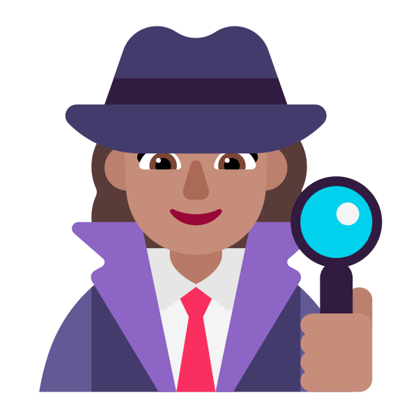 Woman Detective Flat Medium Vector
