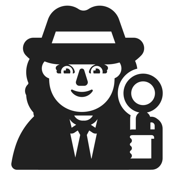 Woman Detective High Contrast Default Vector
