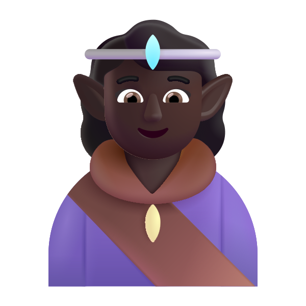 Woman Elf Color Dark Vector