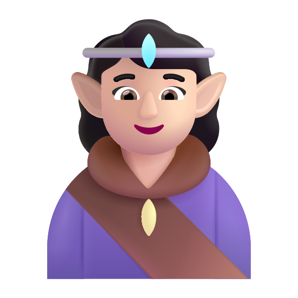 Woman Elf Color Light Vector
