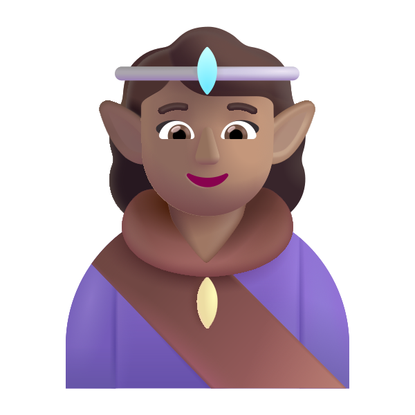 Woman Elf Color Medium Vector