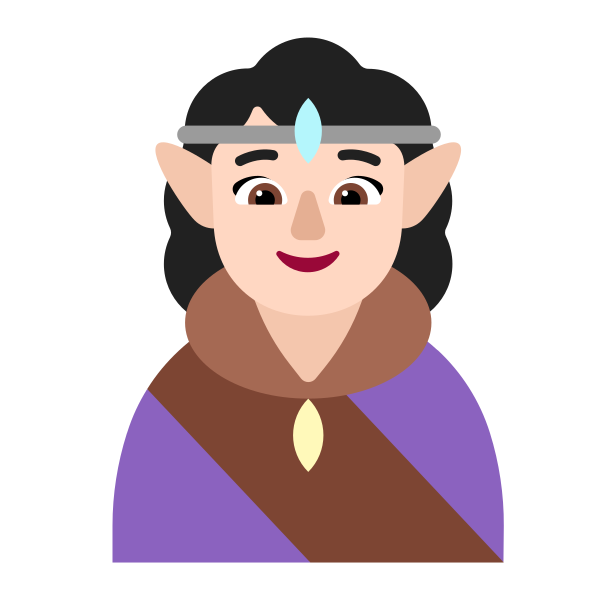Woman Elf Flat Light Vector