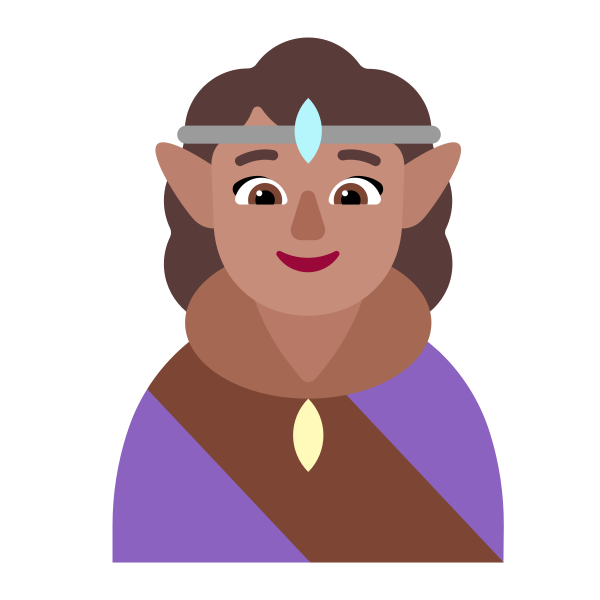 Woman Elf Flat Medium Vector