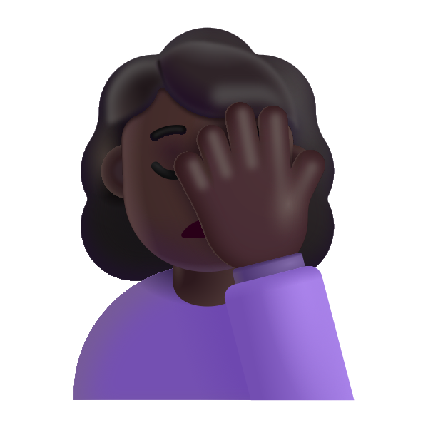 Woman Facepalming Color Dark