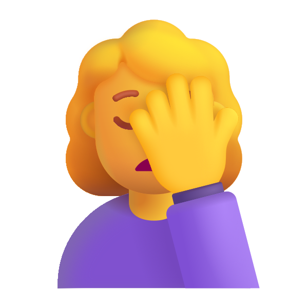Woman Facepalming Color Default Vector
