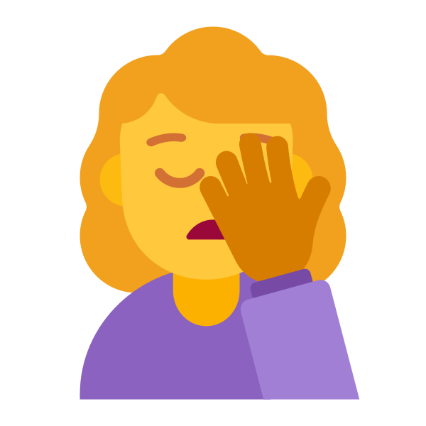 Woman Facepalming Flat Default Vector