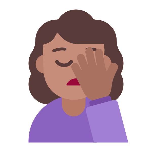 Woman Facepalming Flat Medium