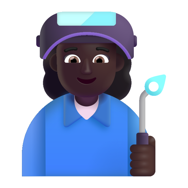 Woman Factory Worker Color Dark Vector