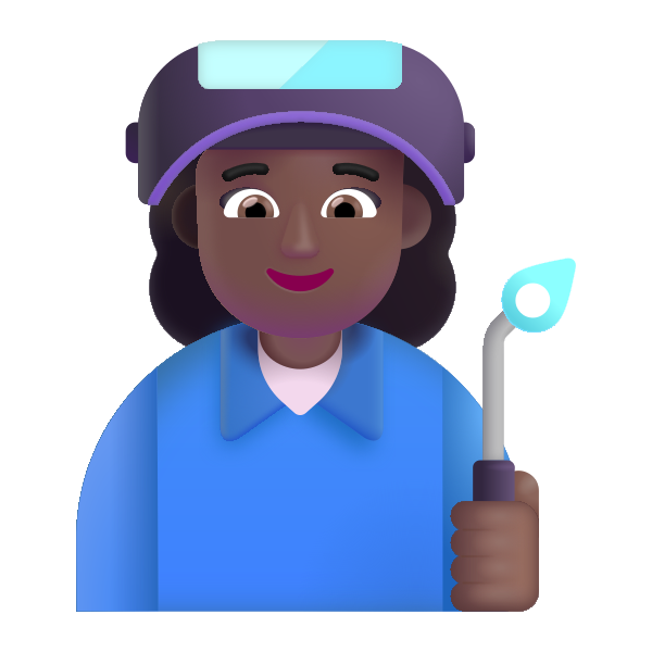 Woman Factory Worker Color Medium Dark Vector