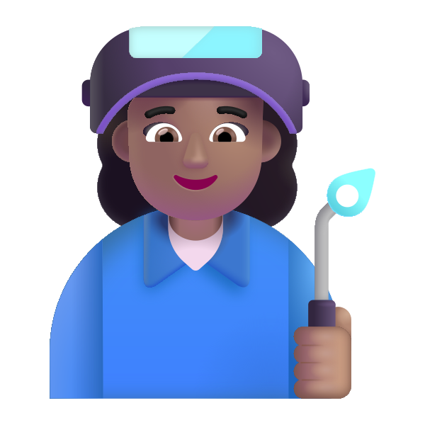 Woman Factory Worker Color Medium