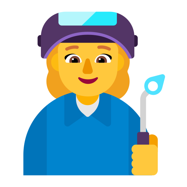 Woman Factory Worker Flat Default Vector