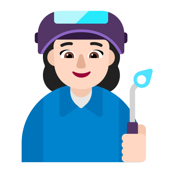 Woman Factory Worker Flat Light