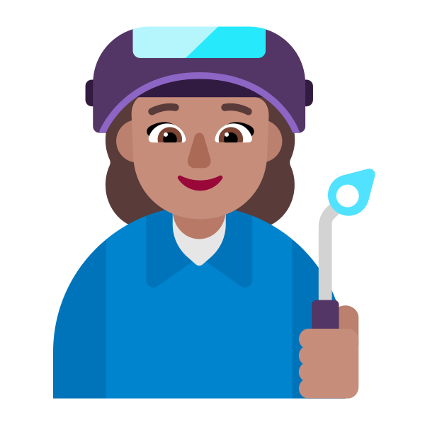 Woman Factory Worker Flat Medium
