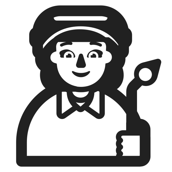 Woman Factory Worker High Contrast Default Vector