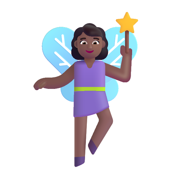 Woman Fairy Color Medium Dark Vector