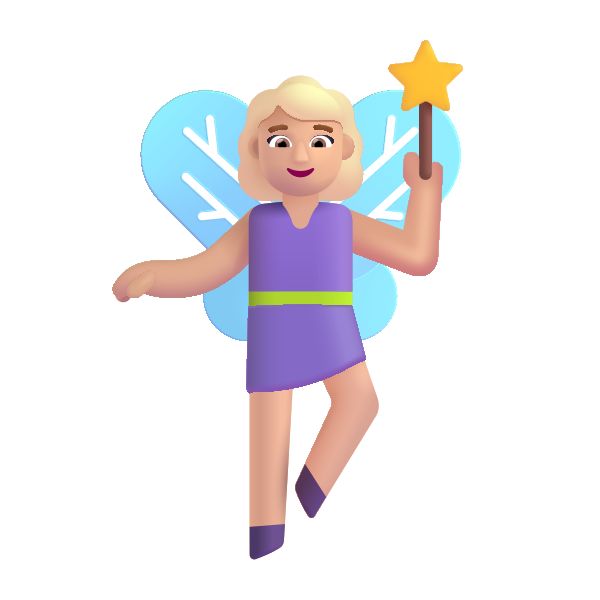 Woman Fairy Color Medium Light Vector