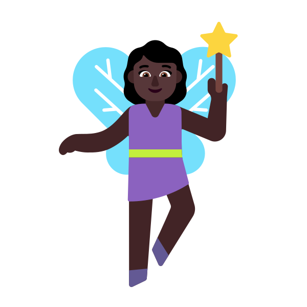 Woman Fairy Flat Dark Vector