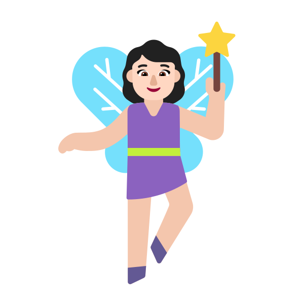 Woman Fairy Flat Light Vector