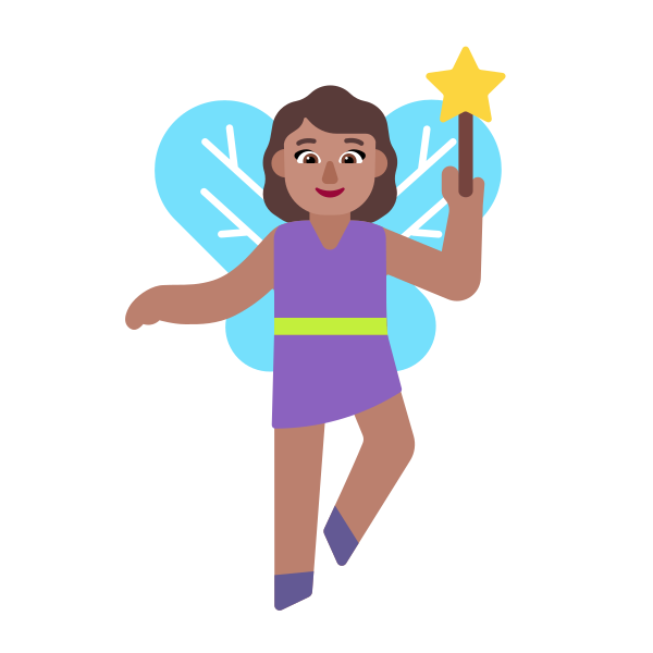 Woman Fairy Flat Medium