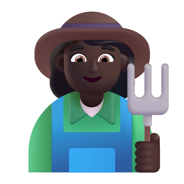 Woman Farmer Color Dark Vector