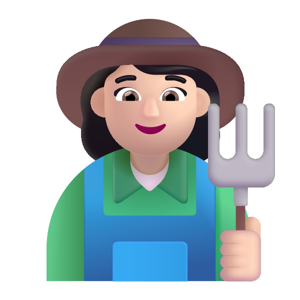 Woman Farmer Color Light