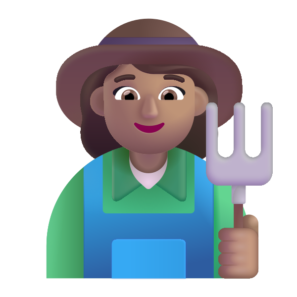 Woman Farmer Color Medium