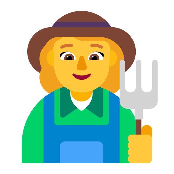 Woman Farmer Flat Default Vector