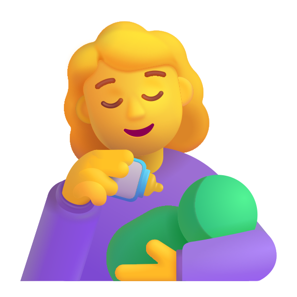Woman Feeding Baby Color Default