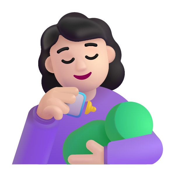 Woman Feeding Baby Color Light