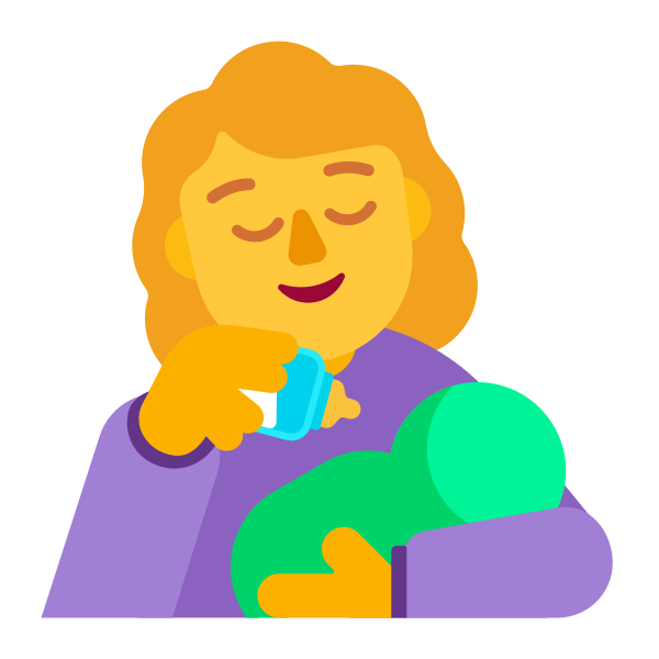 Woman Feeding Baby Flat Default