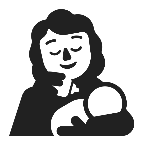 Woman Feeding Baby High Contrast Default