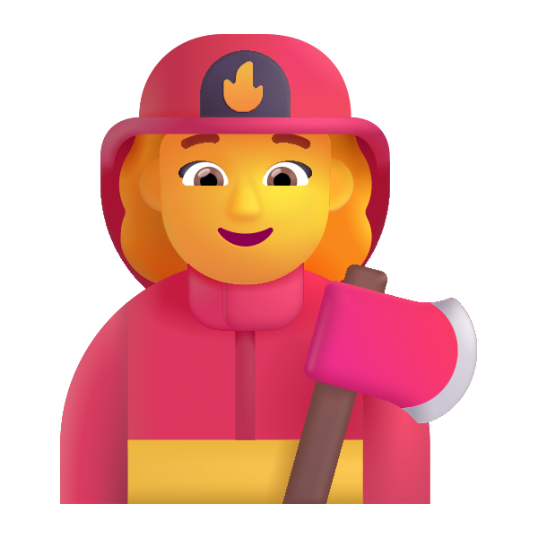 Woman Firefighter Color Default