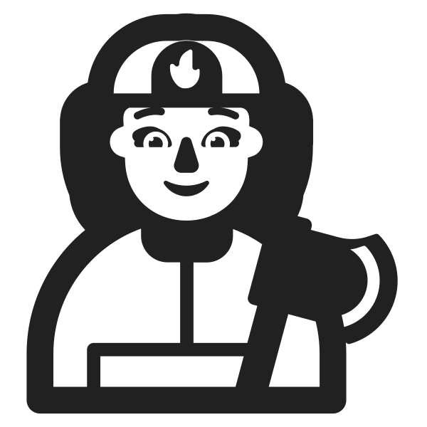 Woman Firefighter High Contrast Default