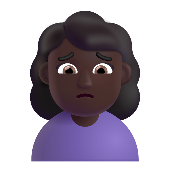 Woman Frowning Color Dark