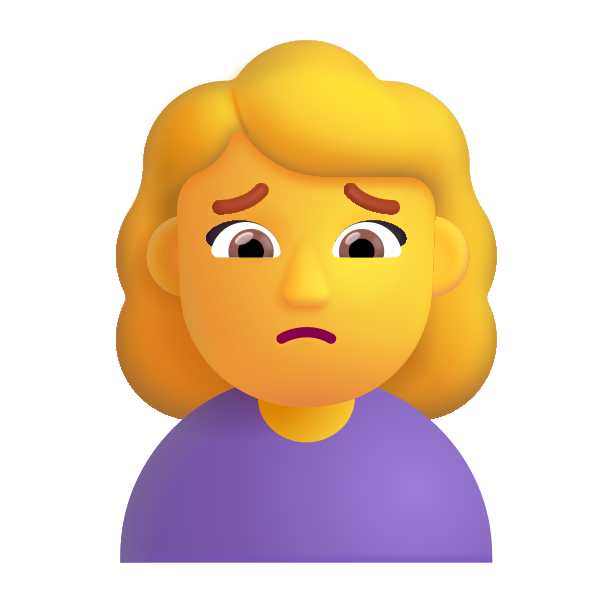 Woman Frowning Color Default Vector