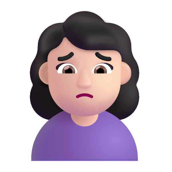 Woman Frowning Color Light