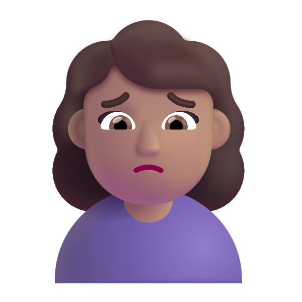 Woman Frowning Color Medium