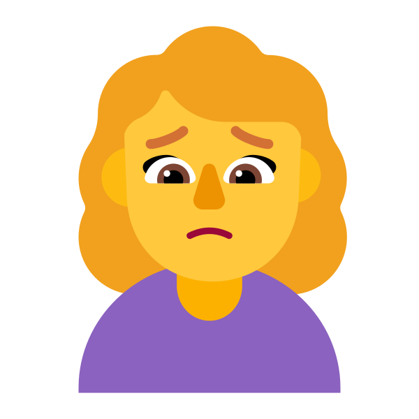 Woman Frowning Flat Default