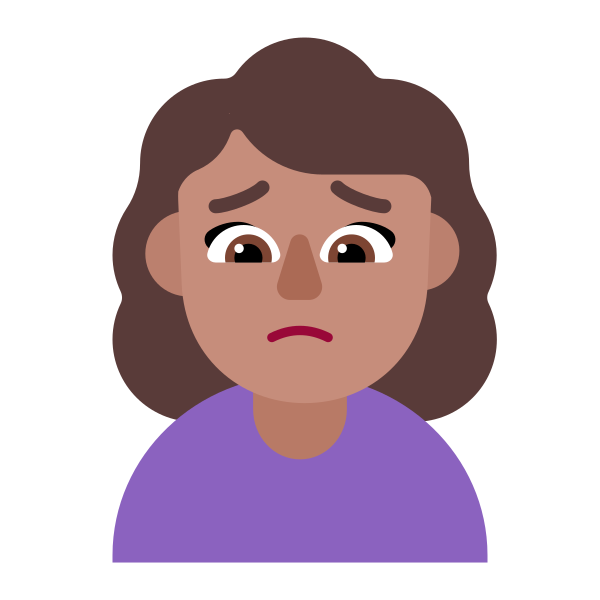 Woman Frowning Flat Medium Vector