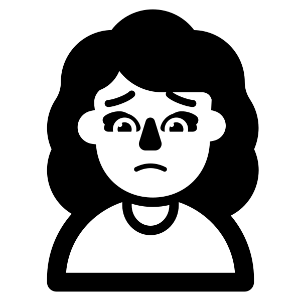 Woman Frowning High Contrast Default
